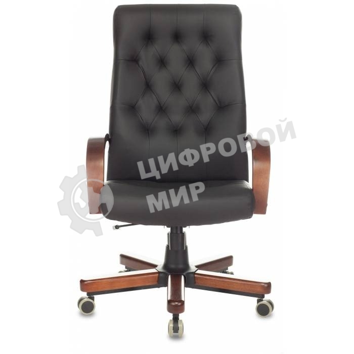 Кресло Бюрократ T-9928WALNUT/ECO черный, экокожа