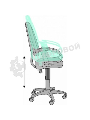 Кресло Бюрократ CH-300/BLACK черный, экокожа, 120 кг, механизм качания