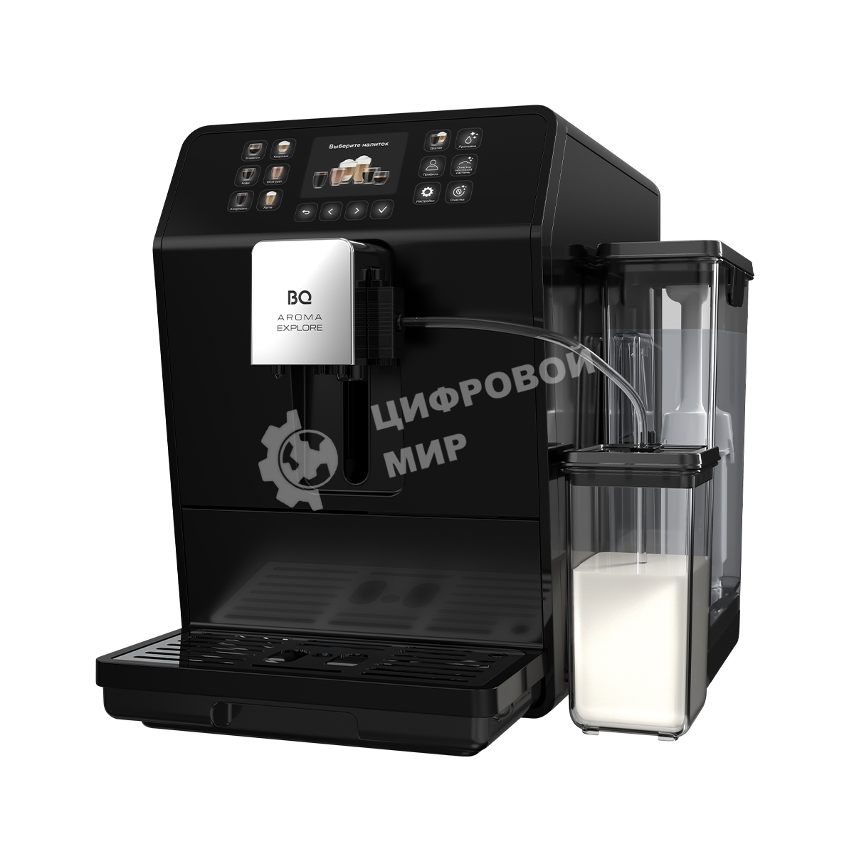 Кофемашина автоматическая BQ CM6001 черный, исп. кофе - зерновой/молотый, 1,5 л, 1450 Вт, 19 бар