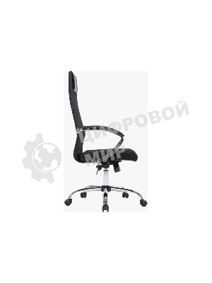 Кресло Chairman CH612 chrome черный, экокожа, 120 кг