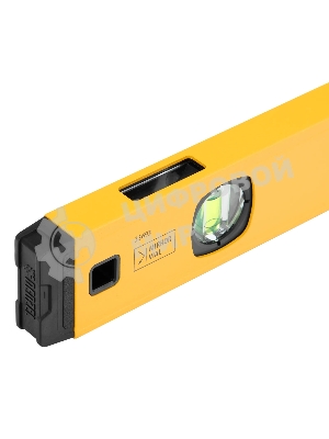 Уровень алюминиевый Denzel, магнит., фрезерованный, 3 глазка (1 зеркал.), 0,5 мм/м, 1000 мм