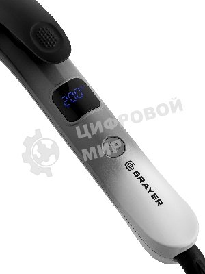 Щипцы для завивки волос BRAYER BR3211 серый, 32 мм, 200 °C, 6 режимов