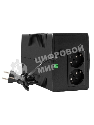 Источник бесперебойного питания ExeGate Smart LB-450.LCD.AVR.2SH (450VA/270W, LCD, AVR, 2*Schuko, батарея 12V 4.5Ah, Black)