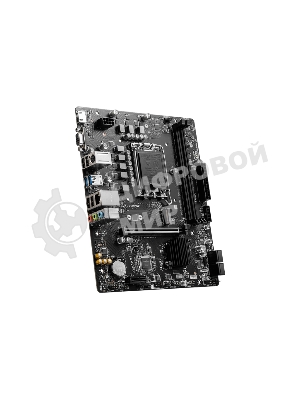 Материнская плата MSI PRO B760M-E DDR4, LGA 1700, Intel B760, 2xDDR4, 4xSATA, 1xM.2, 1xPCIe 4.0 x16, 1xPCIe 4.0 x1, 1xHDMI, 1xVGA, 1x1Gb LAN, 2xUSB-A 3.2 Gen 1, 4xUSB-A 2.0, 3x3.5 мм, 7.1, mATX