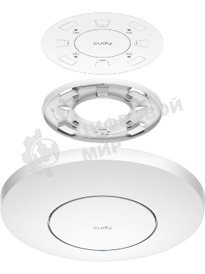 Точка доступа Cudy AC1200 Dual Band Gigabit Ceiling Mount Access Point, MT7621DAN+MT7613B+MT7603E, 867Mbps at 5GHz + 300Mbps at 2.4GHz, 1 x GbE RJ45 Port, Support 12V DC or 802.3af PoE or Passive PoE, Internal Antennas, 48V passive PoE adapter included, Cudy Mesh Support