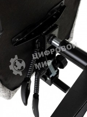 Кресло Knight Lord/F серый, экокожа, 120 кг, механизм качания, подставка для ног