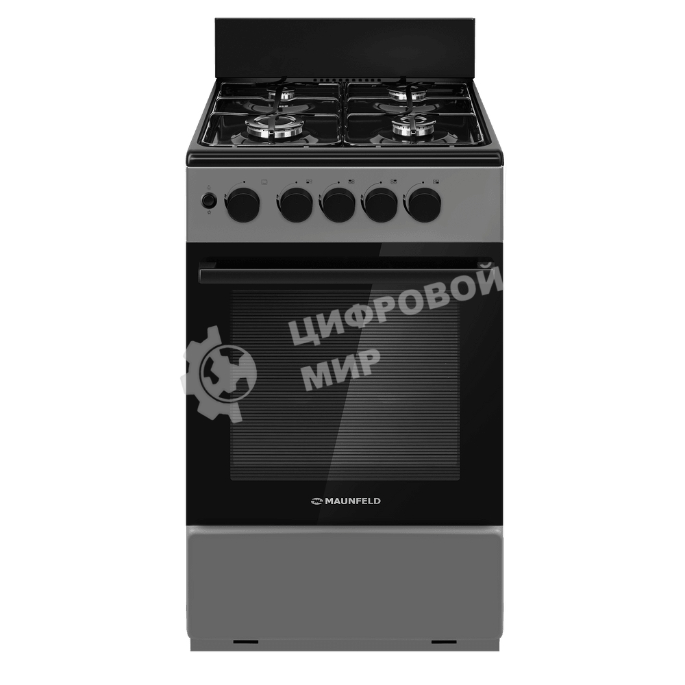 Плита газовая Maunfeld MGC50GEGR08 серый, конфорок 4 шт, духовка 59 л, 50 см x 88 см x 65 см
