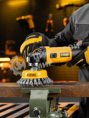 Щетка для УШМ Denzel 125 мм, Чашка, крученая нержавеющая проволока 0,5 мм, М14 746273