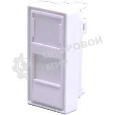 Панель Suprlan 10-0319-1, лицевая со шторкой 22.5x45, 1xKeystone ABS пластик, белый