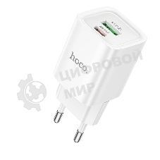 Сетевое зарядное устройство HOCO C149A 1USB+1Type-C 3.0A PD 30W+QC3.0, белый