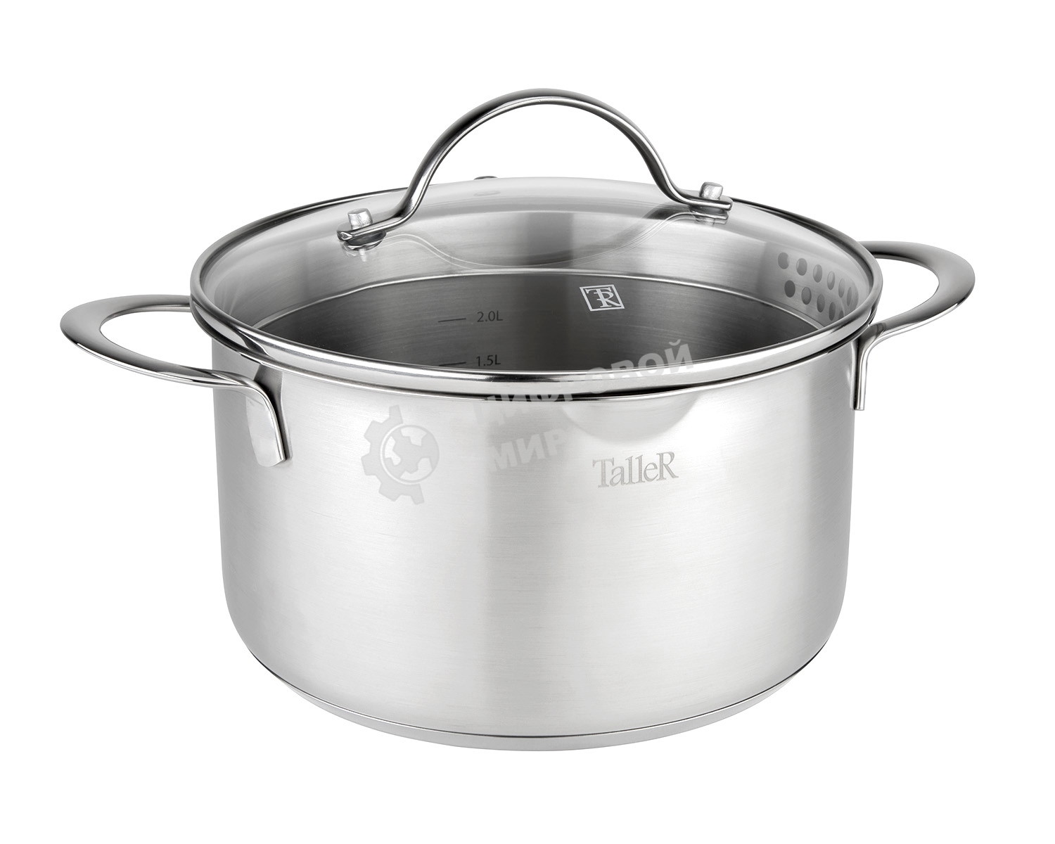 Кастрюля TalleR TR-17252 2,2 л.Сталь 18/10, толщина дна/стенки 3,2/0,6 мм.