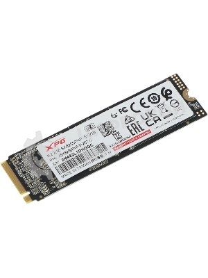 Накопитель SSD XPG SX8200 Pro, 512 Gb, PCIe 3.0 x4, M.2 2280, NVMe, R/W 3350/2350, с радиатором