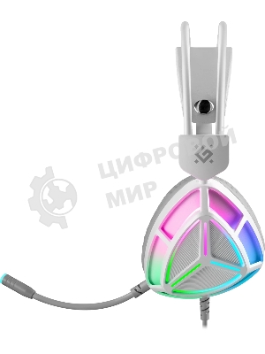 Гарнитура Defender Prism белый, проводная, подсветка