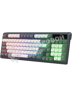 Клавиатура Oklick 731G проводная, USB Type-A, серый/белый