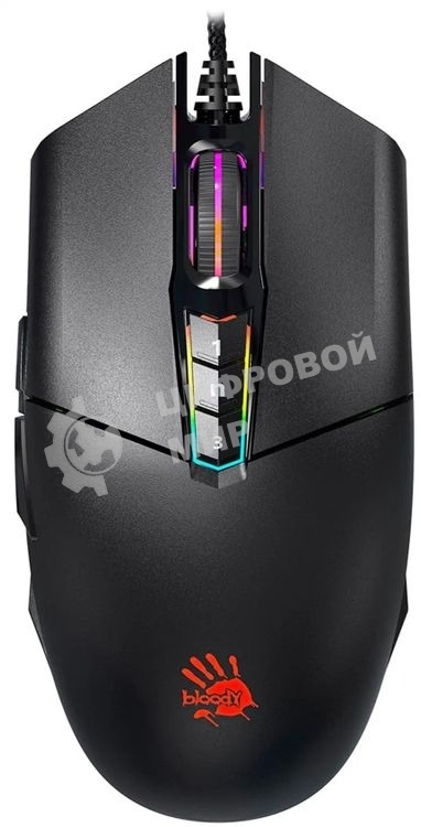 Мышь проводная A4Tech Bloody P91s черный, 8000 dpi, USB, кнопки - 8