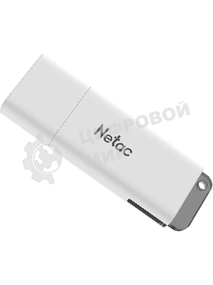 Флешка USB Netac U185 (NT03U185N-004G-20WH), 4Gb, USB 2.0, R/W 25/10, белый/серый