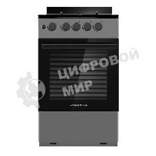 Плита газовая Maunfeld MGC50GEGR08 серый, конфорок 4 шт, духовка 59 л, 50 см x 88 см x 65 см