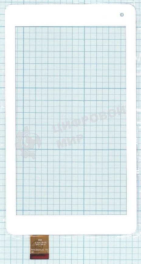 Сенсорное стекло (тачскрин) QSD E-C7119-01, белое