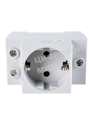 Розетка CHINT AC 30-111 с заземл. контактом на DIN-рейку
