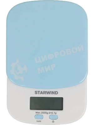 Весы кухонные Starwind SSK2156 макс. вес: 2 кг, голубой