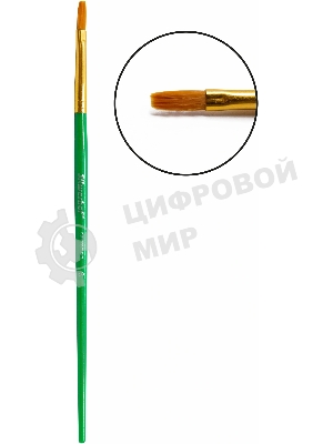 Набор кистей Silwerhof Color (набор 10шт) синтетика круглая №2,3/плоская №3,6,7,12/овальная №3,10