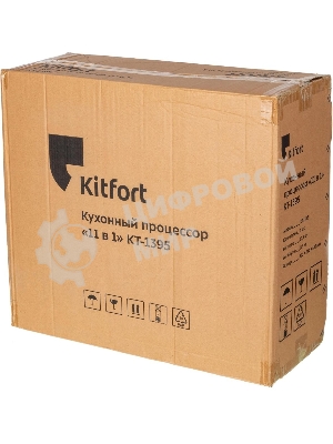 Кухонный комбайн Kitfort KT-1395 800Вт серебристый/черный