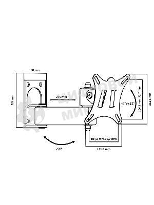 Кронштейн LE'STER LST-101.04 ТВ 10