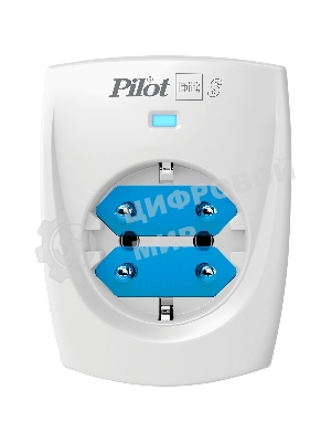 Сетевой фильтр ZIS PILOT BIT S, 1 розетка, 16А/3,5кВт, св.серый