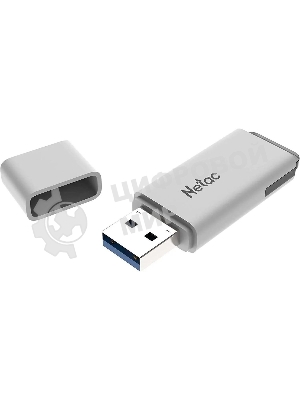Флешка USB Netac U185 (NT03U185N-004G-20WH), 4Gb, USB 2.0, R/W 25/10, белый/серый