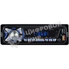 Автомагнитола Digma MCP-227B, 1 DIN, Bluetooth, USB Type-A, AUX, пульт ДУ