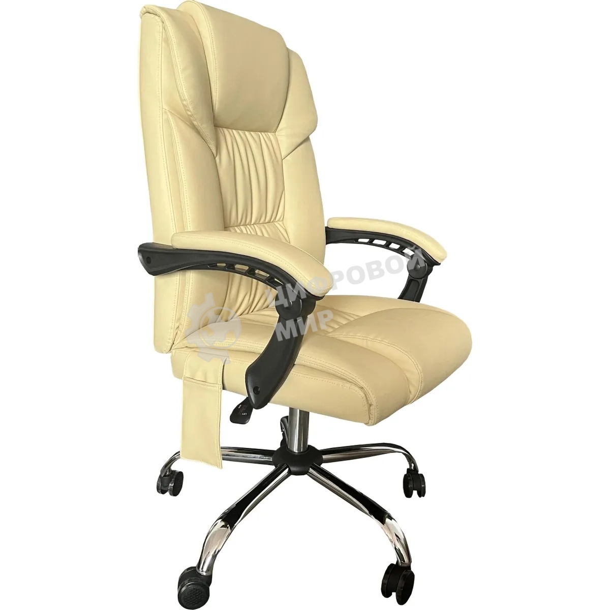 Кресло Cactus CS-CHR-OC04M-WT слоновая кость, экокожа, подголовник