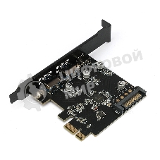 Контроллер USB 3.1 Gembird SPCR-03 в разъем PCI-e, 2xUSB-A + 1xType-C
