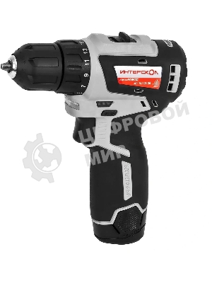 Дрель-шуруповерт ИНТЕРСКОЛ ДА-10/12В 38, 12 В, 3 Ач, 38 Нм, бесщеточный