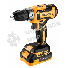 Дрель-шуруповерт Deko DKCD20V, 20 В, 3 Ач, 42 Нм, щеточный