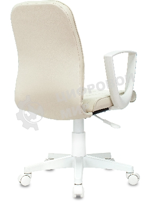 Кресло Бюрократ CH-W327 слоновая кость, экокожа, 120 кг, механизм качания