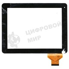 Сенсорное стекло (тачскрин) QSD E-C97001-01, черное