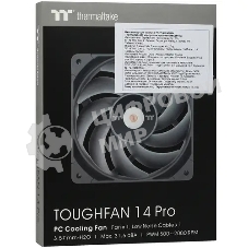 Вентилятор для корпуса Thermaltake TOUGHFAN 14 Pro черный, 140 мм, 2000 об/мин, 31.6 дБ, 4 pin