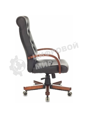 Кресло Бюрократ T-9928WALNUT/ECO черный, экокожа