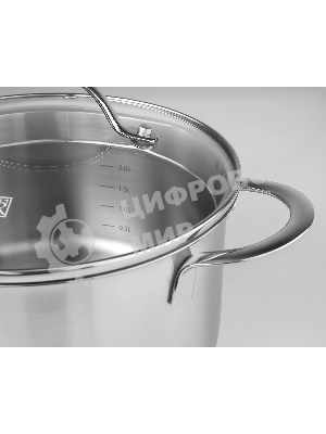 Кастрюля TalleR TR-17252 2,2 л.Сталь 18/10, толщина дна/стенки 3,2/0,6 мм.