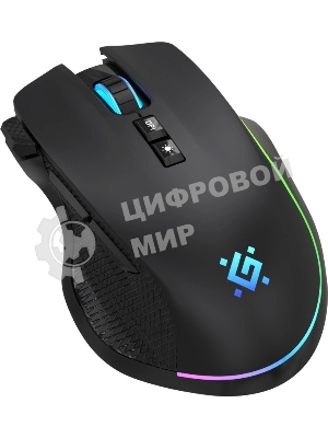 Мышь беспроводная/проводная Defender Immortal GM-421 черный, 10000 dpi, радиоканал, Bluetooth, USB, кнопки - 9