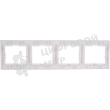 Рамка 4-м КВАРТА РГ-4-КБ горизонт. бел. IEK EMK40-K01-DM