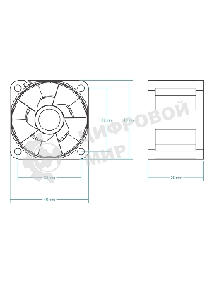 Комплект вентиляторов для корпуса Arctic S4028-15K (5 шт.) черный, 40 мм, 15000 об/мин, 4 pin