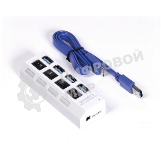 USB-концентратор Smartbuy (SBHA-7304-W) USB 3.0 хаб + выкл., 4 порта, белый