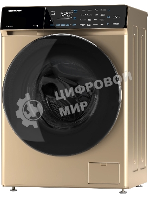 Стиральная машина Hiberg i-DDQ9-712 G класс: A+++ загр.фронтальная макс.:7кг золотистый инвертор