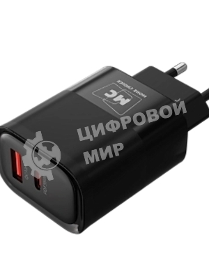 Сетевое зарядное устройство MORE CHOICE NC82a 1USB+1Type-C 3.0A PD 35W+QC3.0 для Type-C Type-C черный