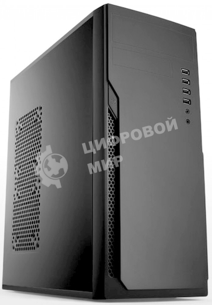 Компьютерный корпус c блоком питания 500 Ватт Case Foxline FL-301, ATX, 1x5.25EXT, 1x3.5EXT, 4x3.5INT, 4xUSB 2.0, HDA, w/o FAN, w/500W ATX PSU, w/1.2m EU pwr cord