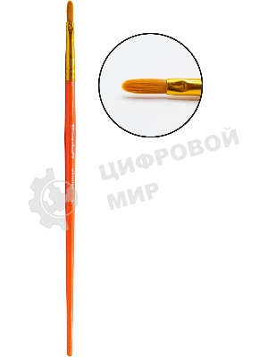 Набор кистей Silwerhof Color (набор 10шт) синтетика круглая №2,3/плоская №3,6,7,12/овальная №3,10