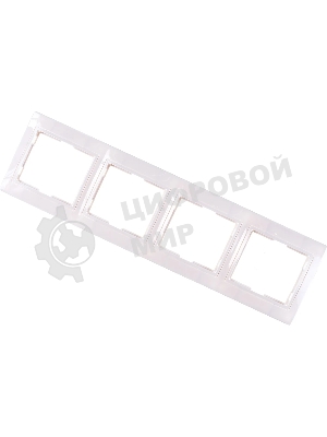 Рамка 4-м КВАРТА РГ-4-КБ горизонт. бел. IEK EMK40-K01-DM