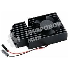 Кулер с радиатором QUMO, Raspberry Pi 4, черный (RS019)