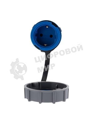Розетка кабельная Rexant переносная влагозащищенная 16 А, 2Р+РЕ, IP68